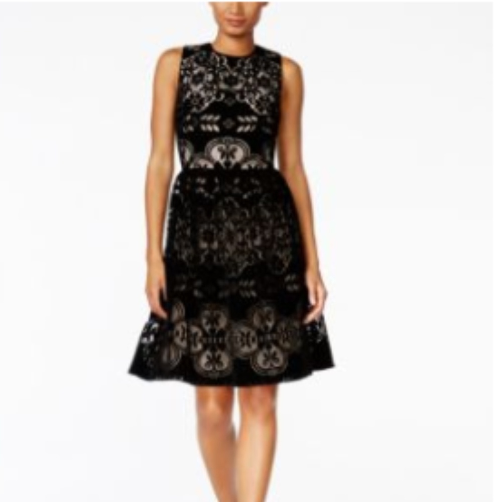NWT Tommy Hilfiger Velvet Lace Fit & Flare Dress